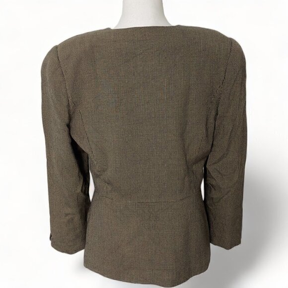 Kasper for ASL Vintage 80's Large Shoulder Pads Hidden Buttons Blazer (14) - Picture 4 of 14